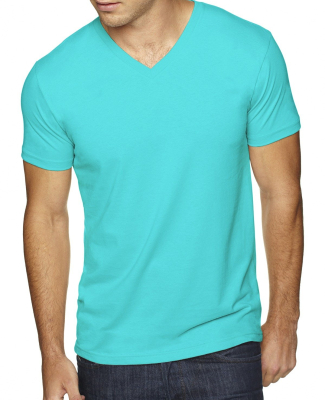 Next Level 6440 Premium Sueded V-Neck T-shirt in Tahiti blue