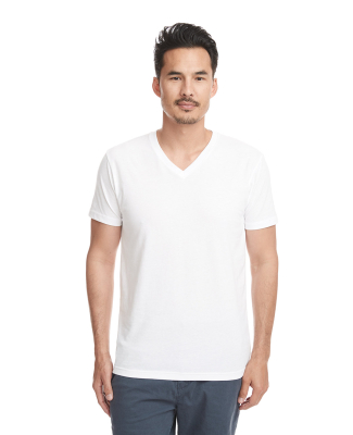 Next Level 6440 Premium Sueded V-Neck T-shirt in White