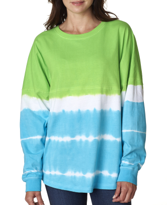 8229 J. America - Game Day Jersey in Lime/ maui tie-dye