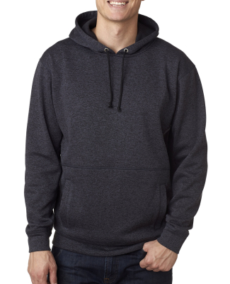 8613 J. America - Cosmic Poly Hooded Pullover Swea in Onyx fleck