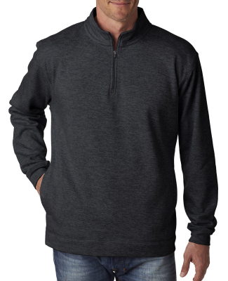 8614 -J. America - Cosmic Fleece 1/4 Zip Pullover  in Onyx fleck