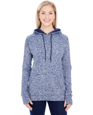 8616 J. America - Women's Cosmic Poly Contrast Hoo in Navy fleck/ navy