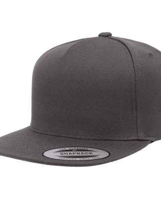 Yupoong 5089M Five Panel Wool Blend Snapback in Dark grey