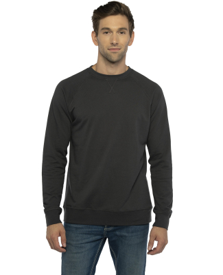 Next Level N9000 Unisex Terry Raglan Pullover in Graphite black