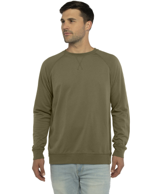 Next Level N9000 Unisex Terry Raglan Pullover in Military Green