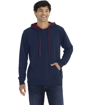 Next Level 9301 Unisex French Terry Pullover Hoody in Midnight navy/ cardinal
