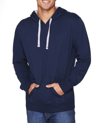 Next Level 9301 Unisex French Terry Pullover Hoody in Midnight navy/ heather grey