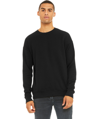 BELLA+CANVAS 3945 Unisex Drop Shoulder Sweatshirt in Black