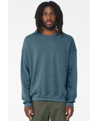 BELLA+CANVAS 3945 Unisex Drop Shoulder Sweatshirt in Heather deep teal