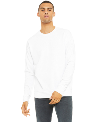 BELLA+CANVAS 3945 Unisex Drop Shoulder Sweatshirt in White