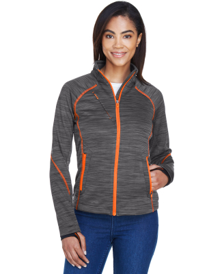 78697 Ash City - North End Sport Red Ladies' Flux  in Carbon/ orange soda