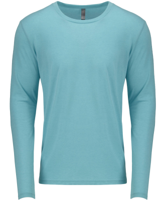 6071 Next Level Men's Triblend Long-Sleeve Crew Te in Tahiti blue