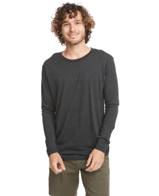 6071 Next Level Men's Triblend Long-Sleeve Crew Te in Vintage black