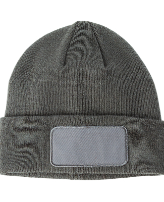 BA527 Big Accessories Patch Beanie in Grey