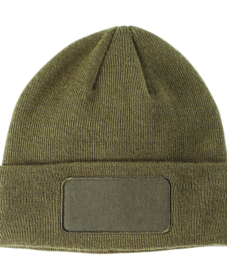 BA527 Big Accessories Patch Beanie in Olive