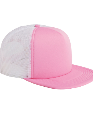 BX030 Big Accessories 5-Panel Foam Front Trucker C in Pink/ white