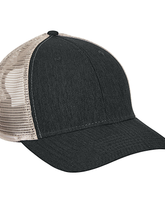 BA540 Big Accessories Sport Trucker Cap in Black/ tan