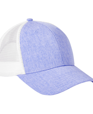 BA540 Big Accessories Sport Trucker Cap in Heather purple/ white