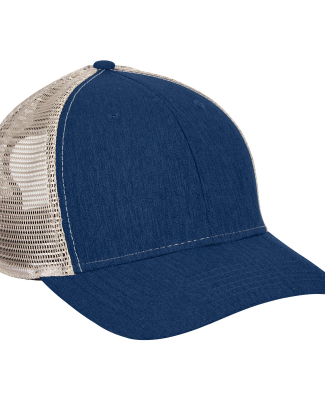 BA540 Big Accessories Sport Trucker Cap in Navy/ tan
