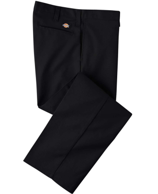 LP812 Dickies 7.75 oz. Industrial Flat Front Pant in Black _36