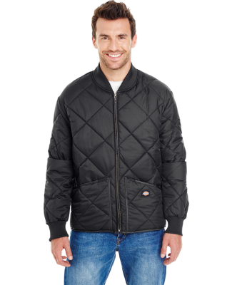61242 Dickies 6 oz. Diamond Quilt Jacket in Black