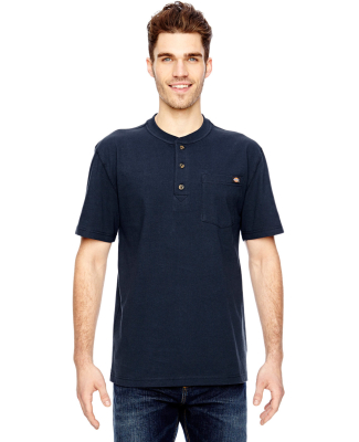 WS451 Dickies Heavyweight Work Henley in Dark navy