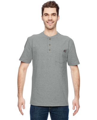 WS451 Dickies Heavyweight Work Henley in Heather grey