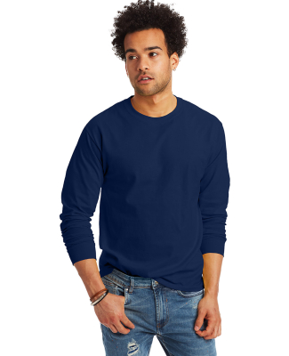 5586 Hanes® Long Sleeve Tagless 6.1 T-shirt - 558 in Navy