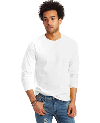 5586 Hanes® Long Sleeve Tagless 6.1 T-shirt - 558 in White