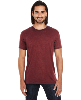 115A Threadfast Apparel Unisex Cross Dye Short-Sle in Black cherry