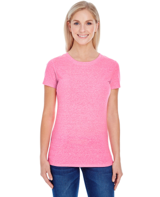 202A Threadfast Apparel Ladies' Triblend Short-Sle in Neon pink triblend