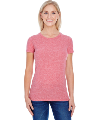 202A Threadfast Apparel Ladies' Triblend Short-Sle in Red triblend