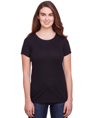 202A Threadfast Apparel Ladies' Triblend Short-Sle in Solid black triblend