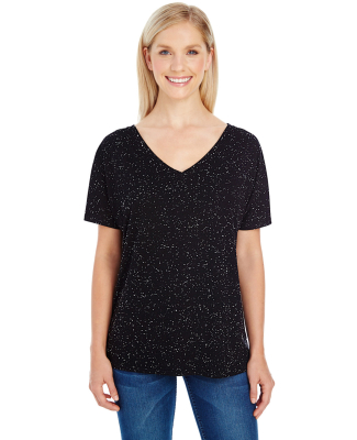 203FV Threadfast Apparel Ladies' Triblend Fleck Sh in Black fleck