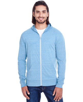 302Z Threadfast Apparel Unisex Triblend Full-Zip L in Royal triblend