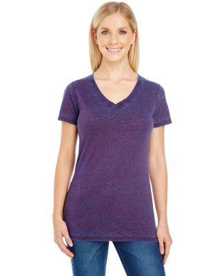 215B Threadfast Apparel Ladies' Cross Dye Short Sl in Berry