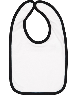 RS1004 Rabbit Skins Infant Jersey Contrast Trim Ve in White/ black