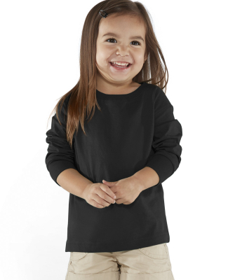 RS3302 Rabbit Skins Toddler Fine Jersey Long Sleev in Black