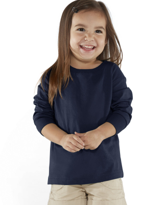 RS3302 Rabbit Skins Toddler Fine Jersey Long Sleev in Navy
