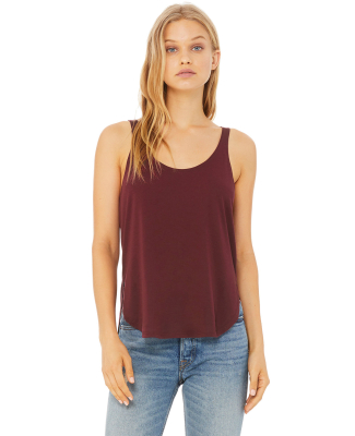 8802 Bella + Canvas - Women's Flowy Tank with Side in Maroon