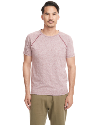 2050 Next Level Men's Mock Twist Raglan T-Shirt in Tech maroon