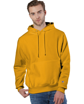 S1051 Champion Logo Reverse Weave Hoodie in C Gold