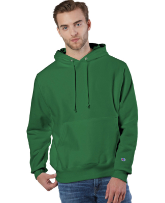 S1051 Champion Logo Reverse Weave Hoodie in Kelly green
