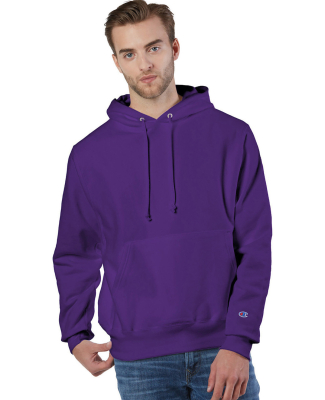 S1051 Champion Logo Reverse Weave Hoodie in Purple