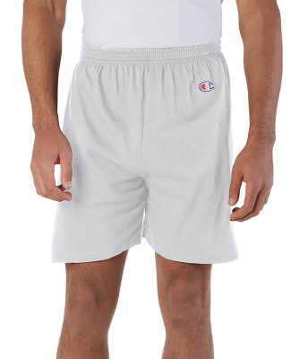 8187 Champion 6.3 oz. Ringspun Cotton Gym Shorts in Silver Grey