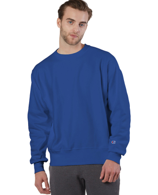 S1049 Champion Logo Reverse Weave Pullover in Athletic Royal