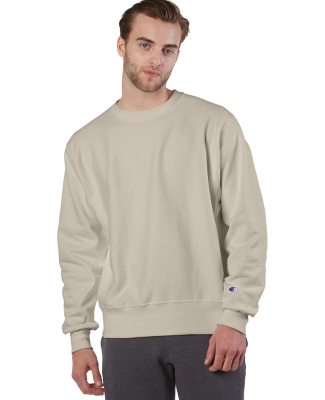 S1049 Champion Logo Reverse Weave Pullover in Sand