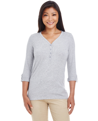 DP186W Devon & Jones Ladies' Perfect Fit™ Y-Plac in Grey Heather