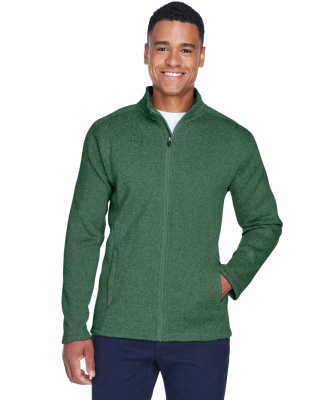 DG793 Devon & Jones Men's Bristol Full-Zip Sweater in Forest heather