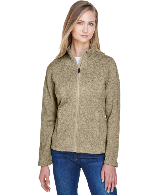 DG793W Devon & Jones Ladies' Bristol Full-Zip Swea in Khaki heather